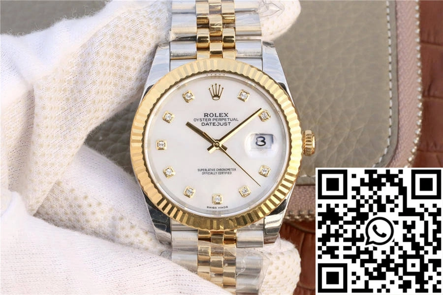 Rolex Datejust M126333-0018 EW Factory Yellow Gold White Dial Premium 836