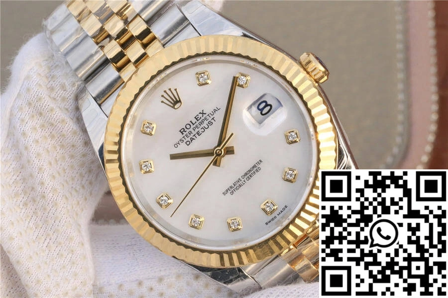 Rolex Datejust M126333-0018 EW Factory Yellow Gold White Dial Premium 836