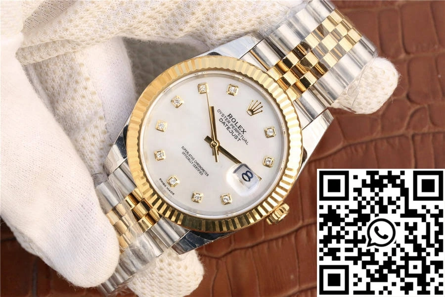 Rolex Datejust M126333-0018 EW Factory Yellow Gold White Dial Premium 836