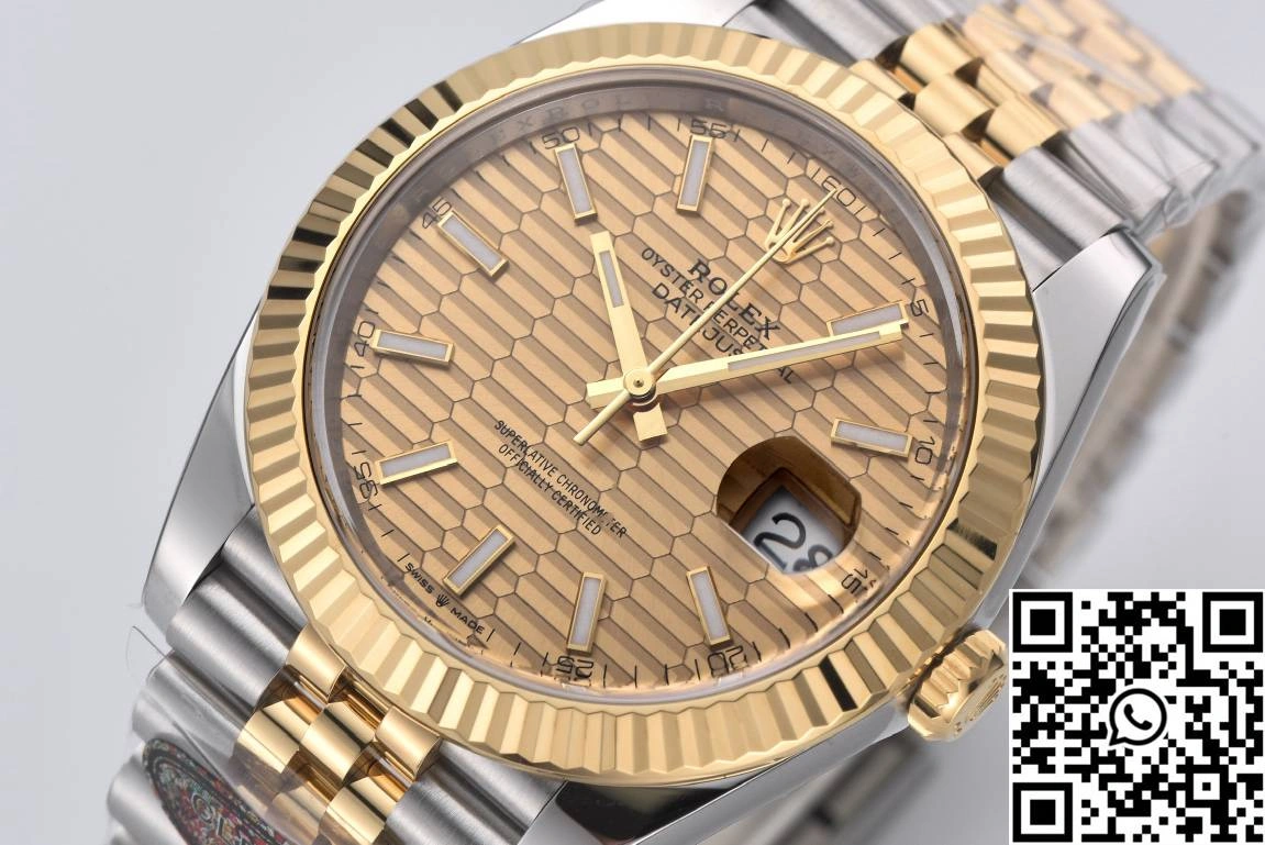 UrbanChic Rolex Datejust M126333 Clean Factory Gold Motif Dial 789