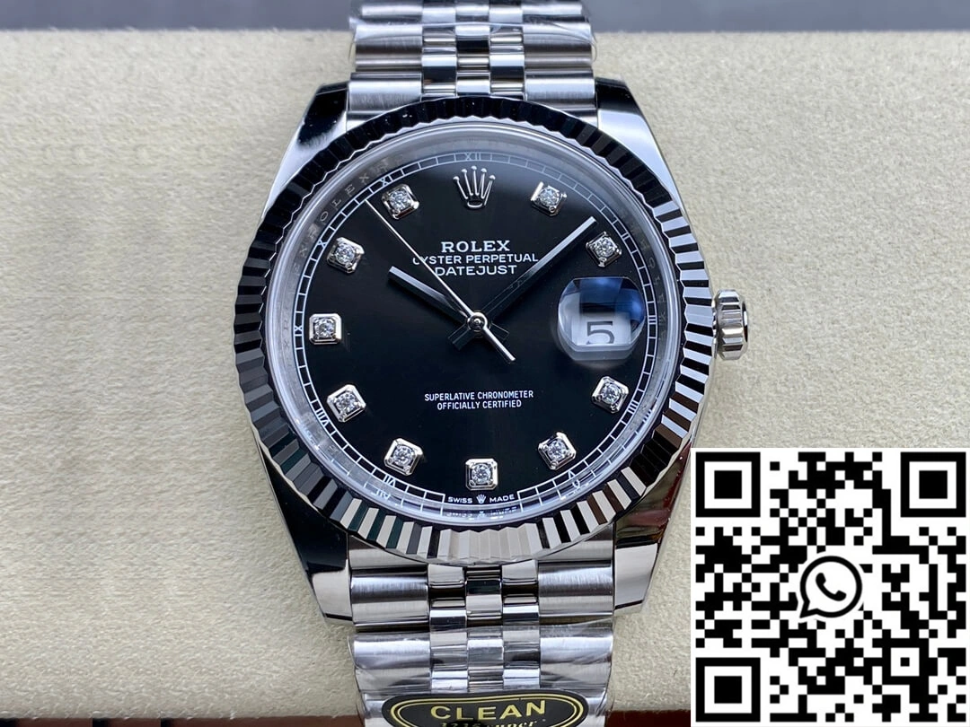 Breathable Rolex Datejust M126334-0012 Clean Factory Black Dial 833