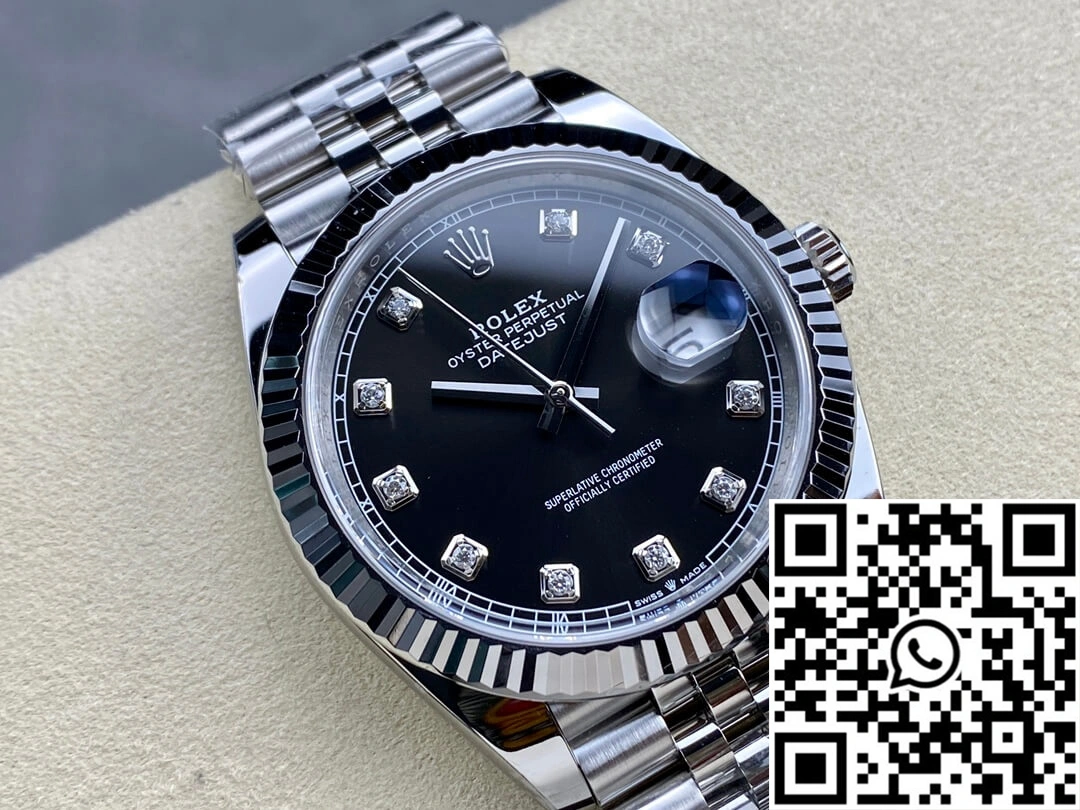 Breathable Rolex Datejust M126334-0012 Clean Factory Black Dial 833