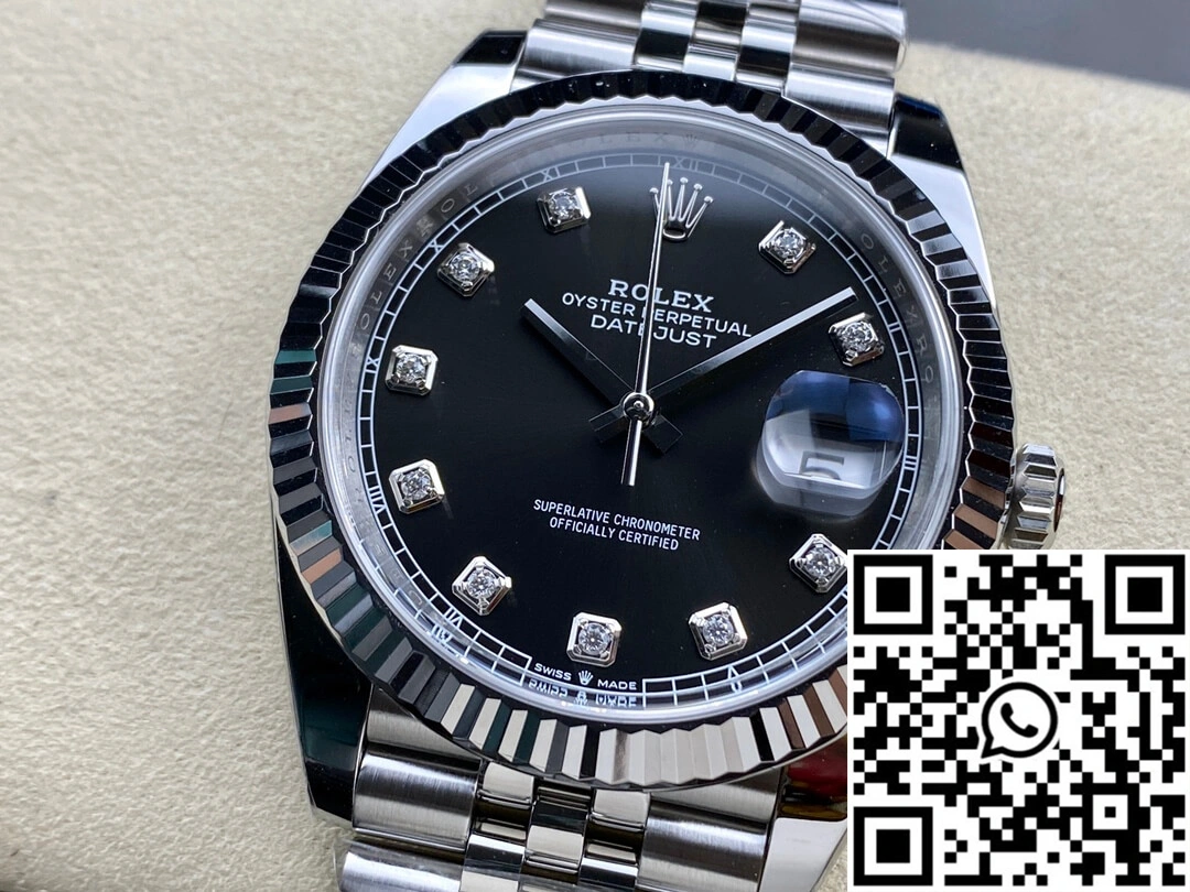 Breathable Rolex Datejust M126334-0012 Clean Factory Black Dial 833