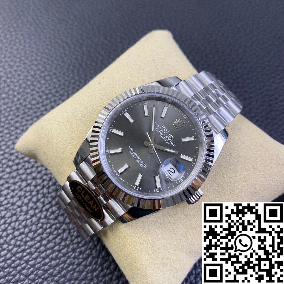 WaterResistant Rolex Datejust M126334-0014 Clean Factory Grey Dial 904L Stainless Steel 848