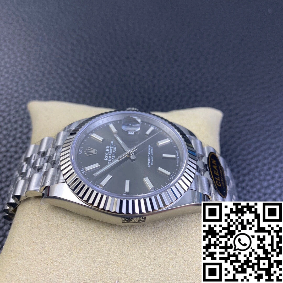 WaterResistant Rolex Datejust M126334-0014 Clean Factory Grey Dial 904L Stainless Steel 848