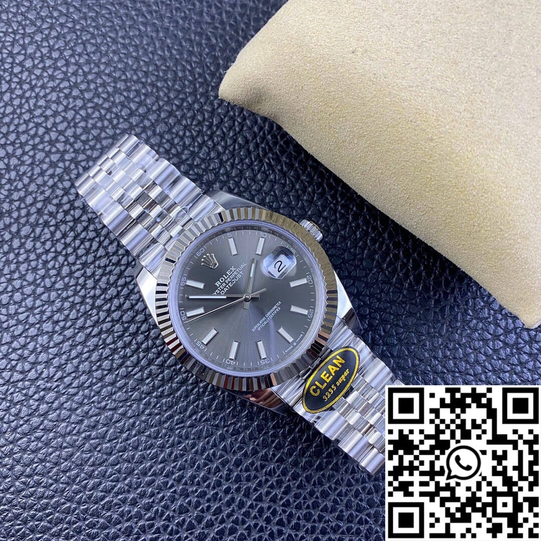 WaterResistant Rolex Datejust M126334-0014 Clean Factory Grey Dial 904L Stainless Steel 848