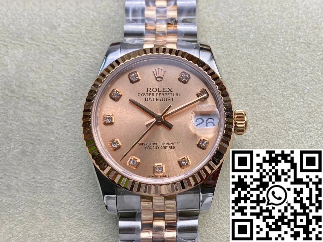 Sleek Rolex Datejust M278271-0024 31MM EW Factory Rose Gold 827
