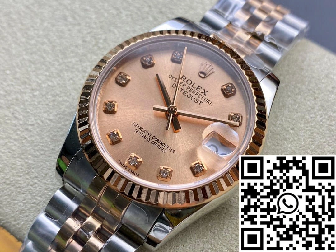 Sleek Rolex Datejust M278271-0024 31MM EW Factory Rose Gold 827