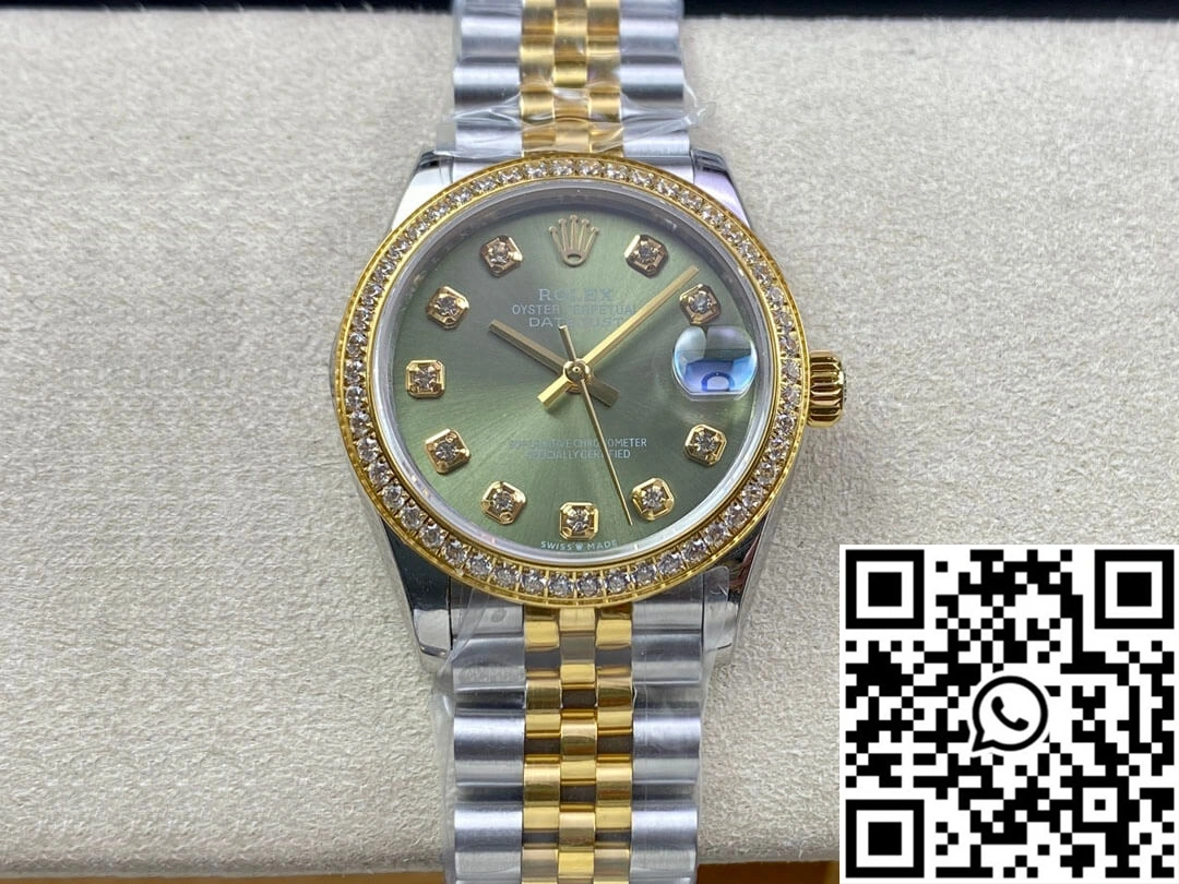 HighQuality Rolex Datejust M278383RBR-0030 31MM EW Factory Green Dial 904