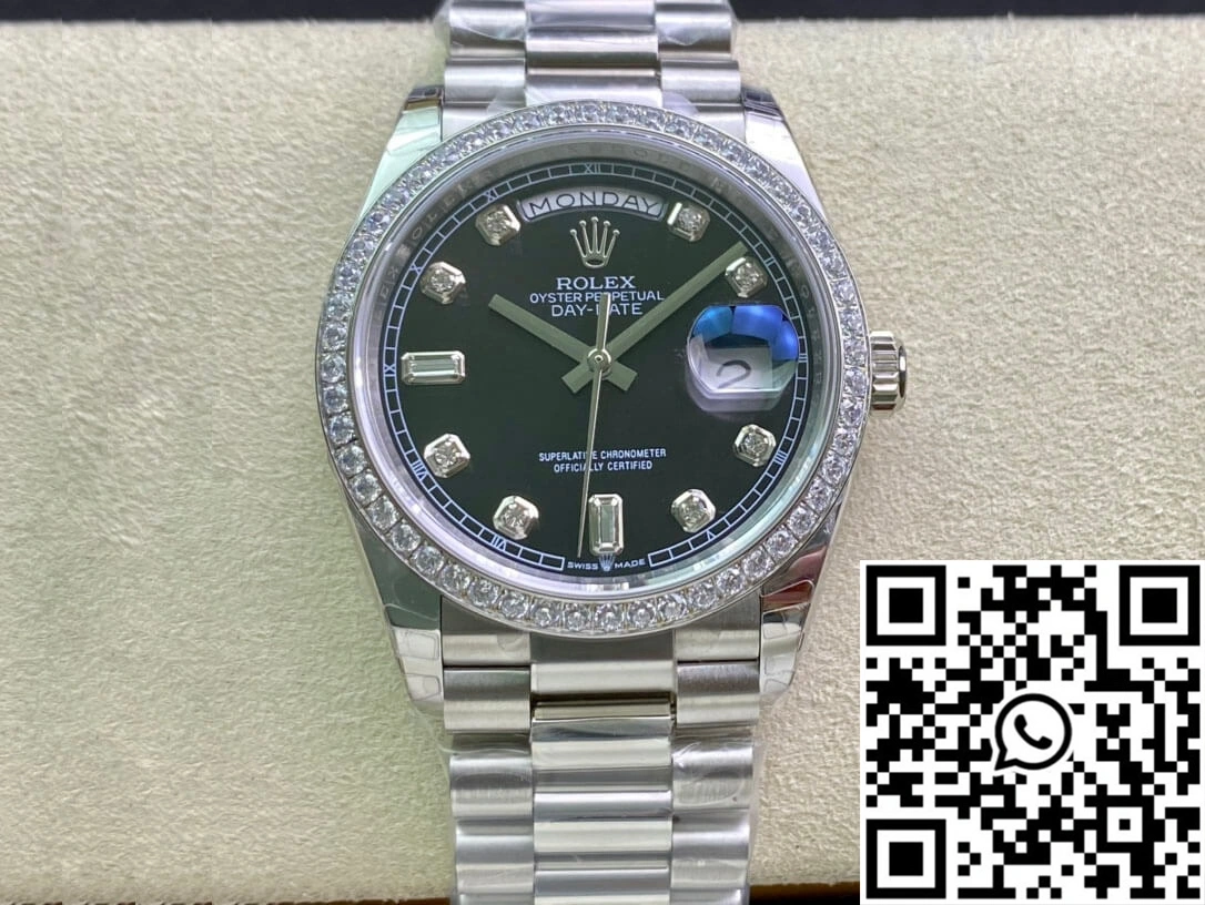 Rolex Day Date 118346 36MM EW Factory Diamond-set Bezel Stretchable 926