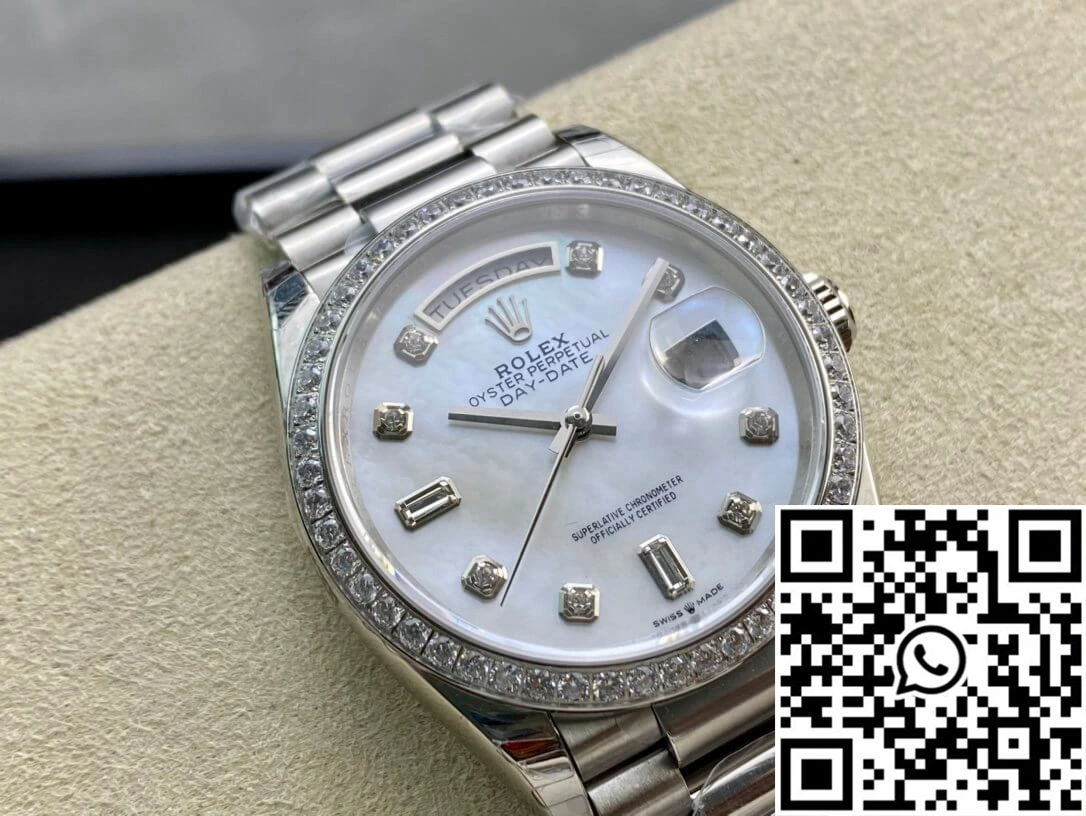 SunProtective Rolex Day Date 128396TBR-0005 EW Factory Diamond-set Bezel 963