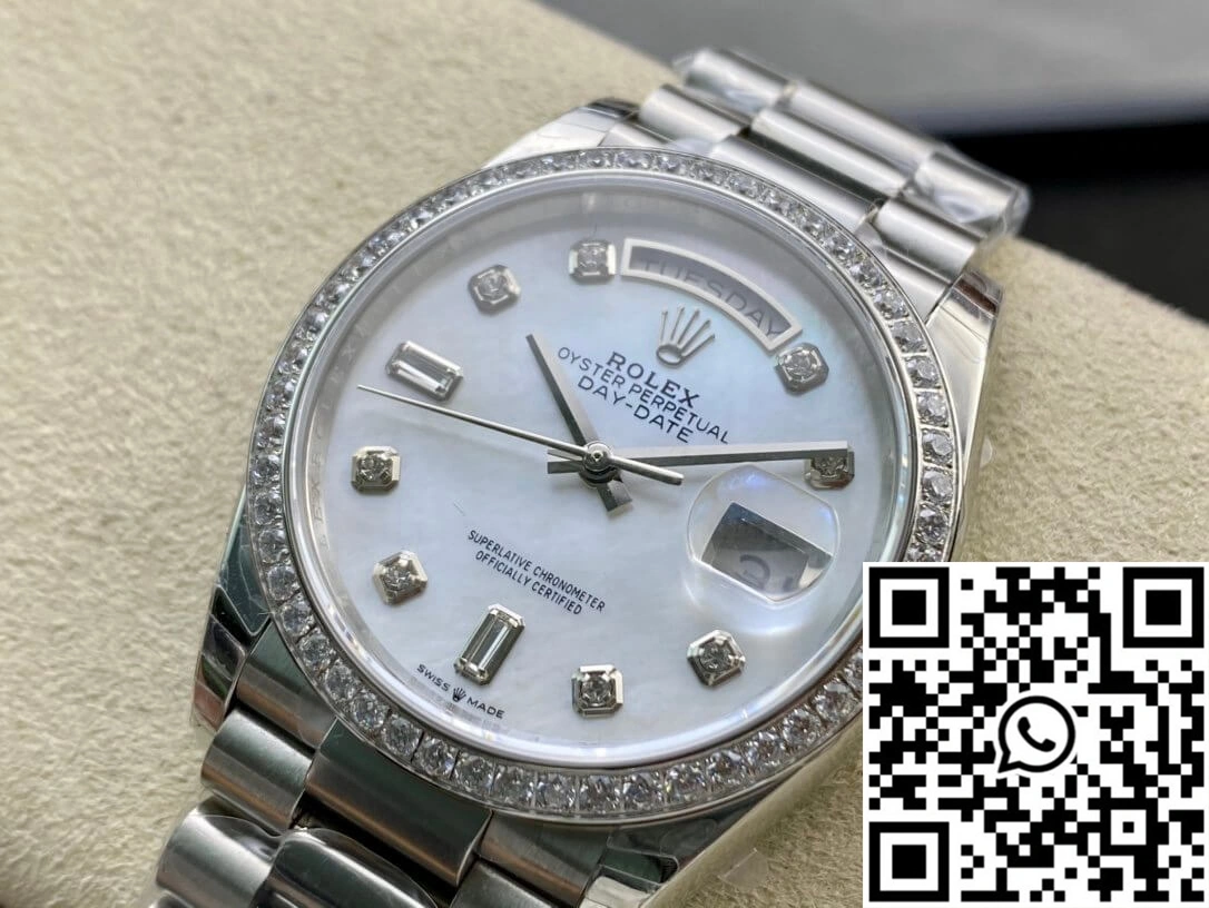 SunProtective Rolex Day Date 128396TBR-0005 EW Factory Diamond-set Bezel 963