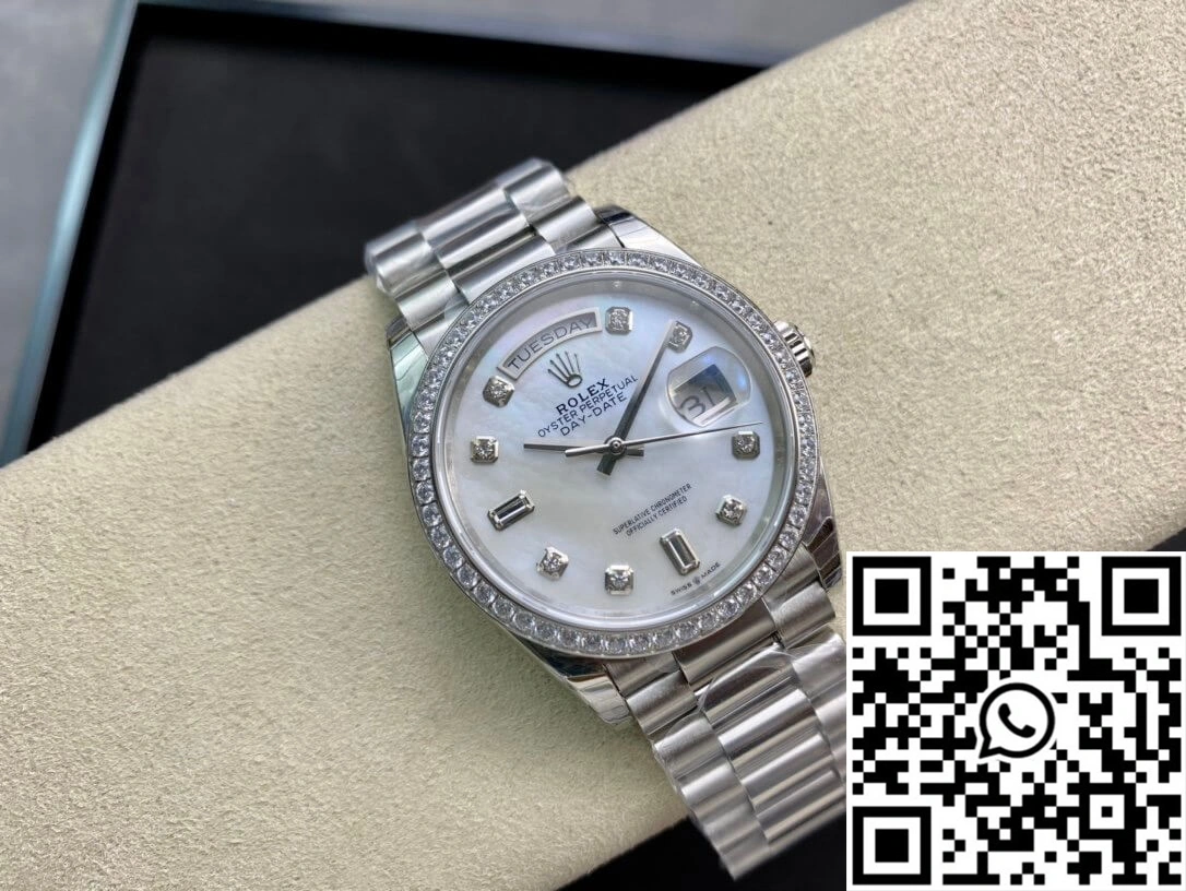 SunProtective Rolex Day Date 128396TBR-0005 EW Factory Diamond-set Bezel 963