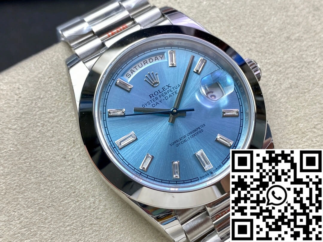 Rolex Day Date 228206 EW Factory Ice Blue Dial FlexibleFit 917