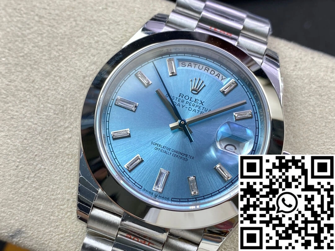 Rolex Day Date 228206 EW Factory Ice Blue Dial FlexibleFit 917