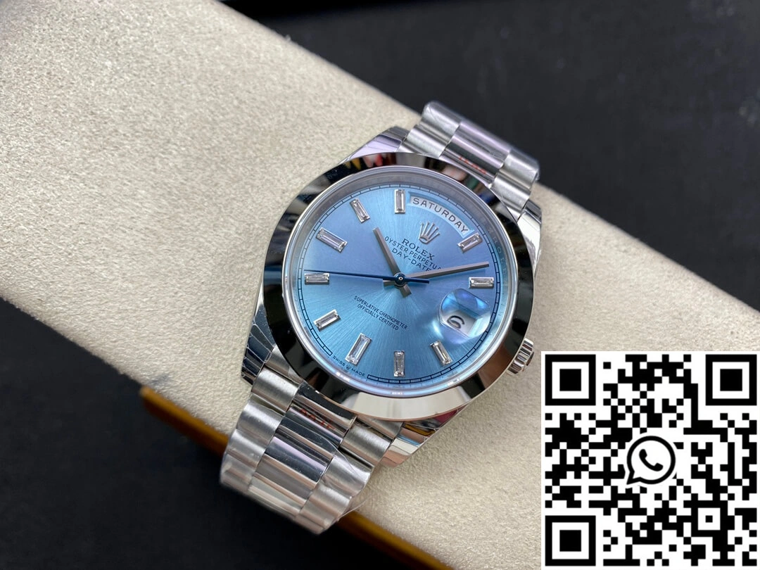 Rolex Day Date 228206 EW Factory Ice Blue Dial FlexibleFit 917