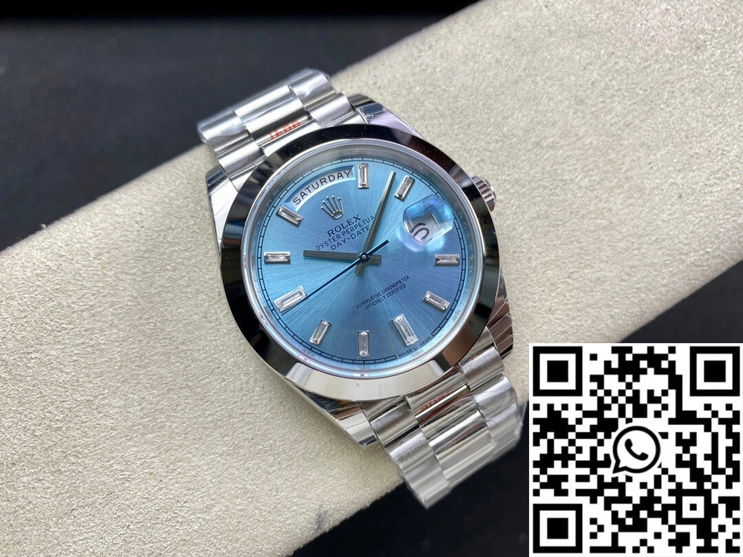 Rolex Day Date 228206 EW Factory Ice Blue Dial FlexibleFit 917
