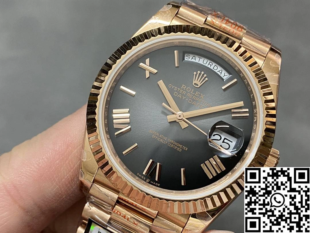 Sleek Rolex Day Date 228235-0055 QF Factory v5 Tungsten Steel Grey Dial 934