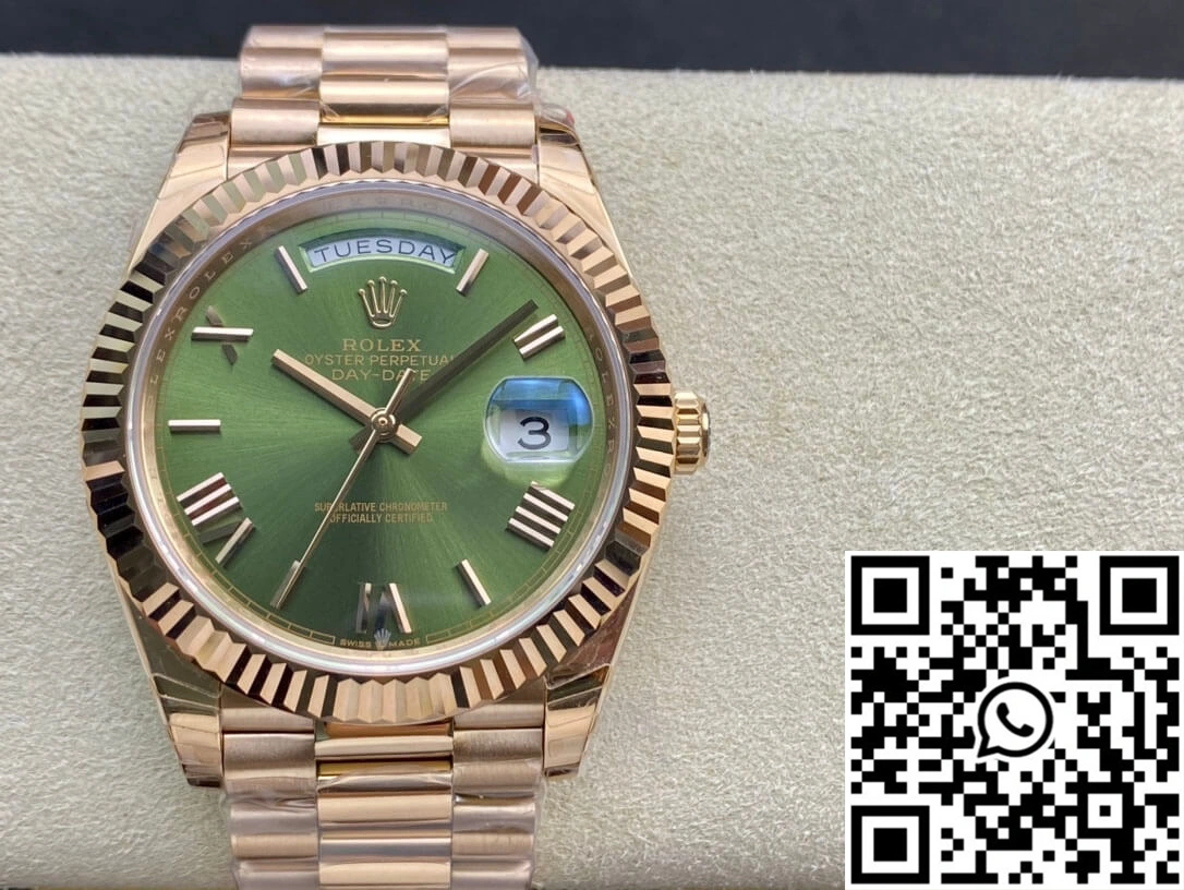 Rolex Day Date 228235 40mm EW Factory Green Dial Unisex 1004
