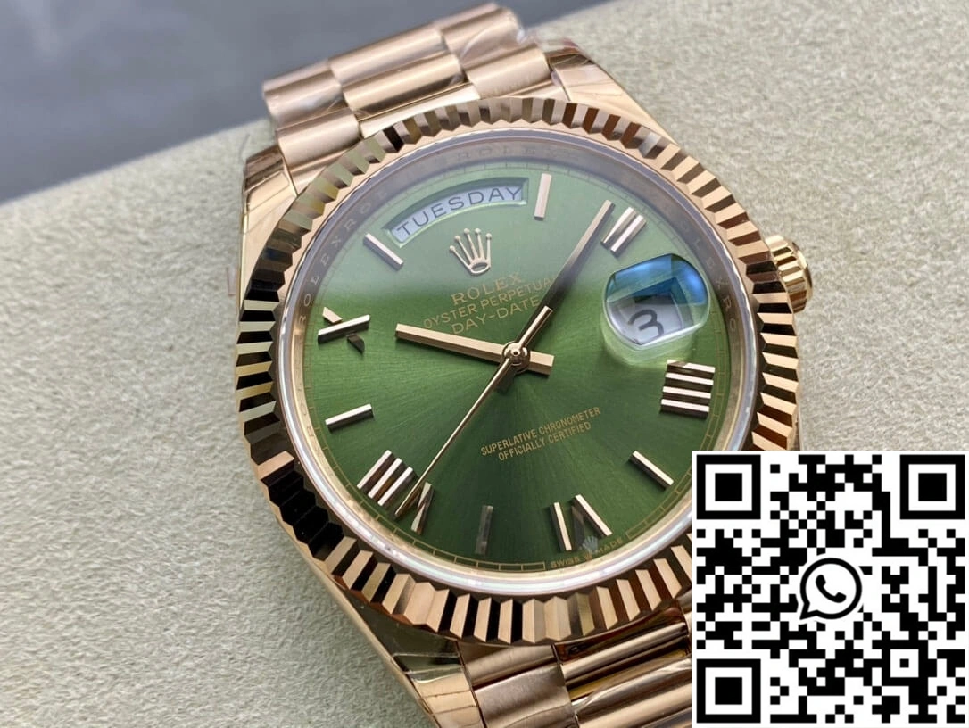 Rolex Day Date 228235 40mm EW Factory Green Dial Unisex 1004