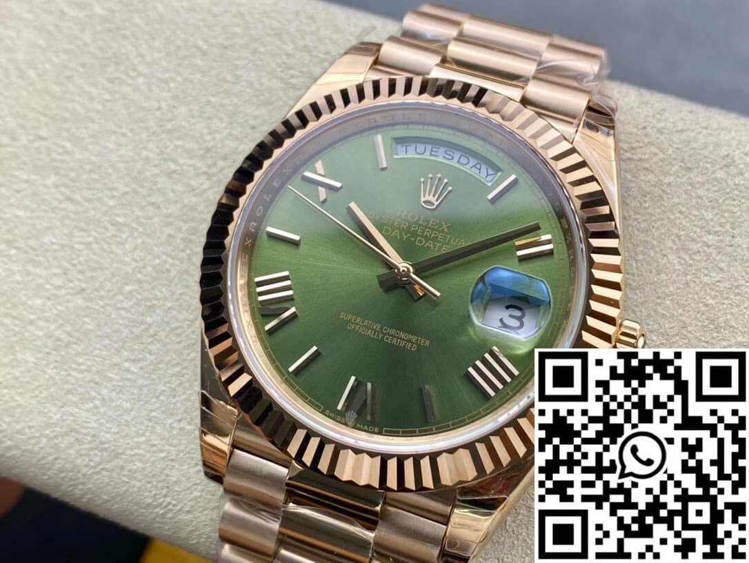 Rolex Day Date 228235 40mm EW Factory Green Dial Unisex 1004
