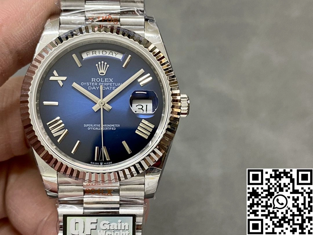 Rolex Day Date 228239-0076 QF Factory v5 Tungsten Steel Deep Blue Dial Practical 918