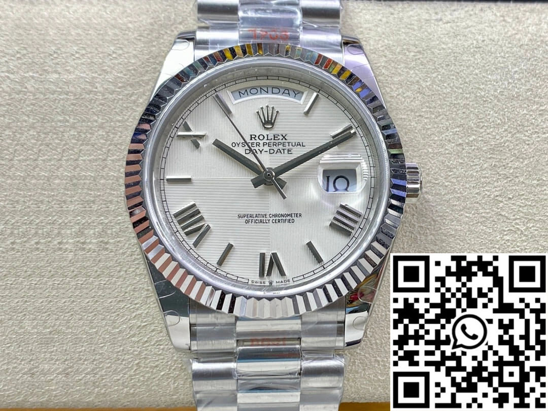 Rolex Day Date 228239-83419 EW Factory Silver Dial Snug 985