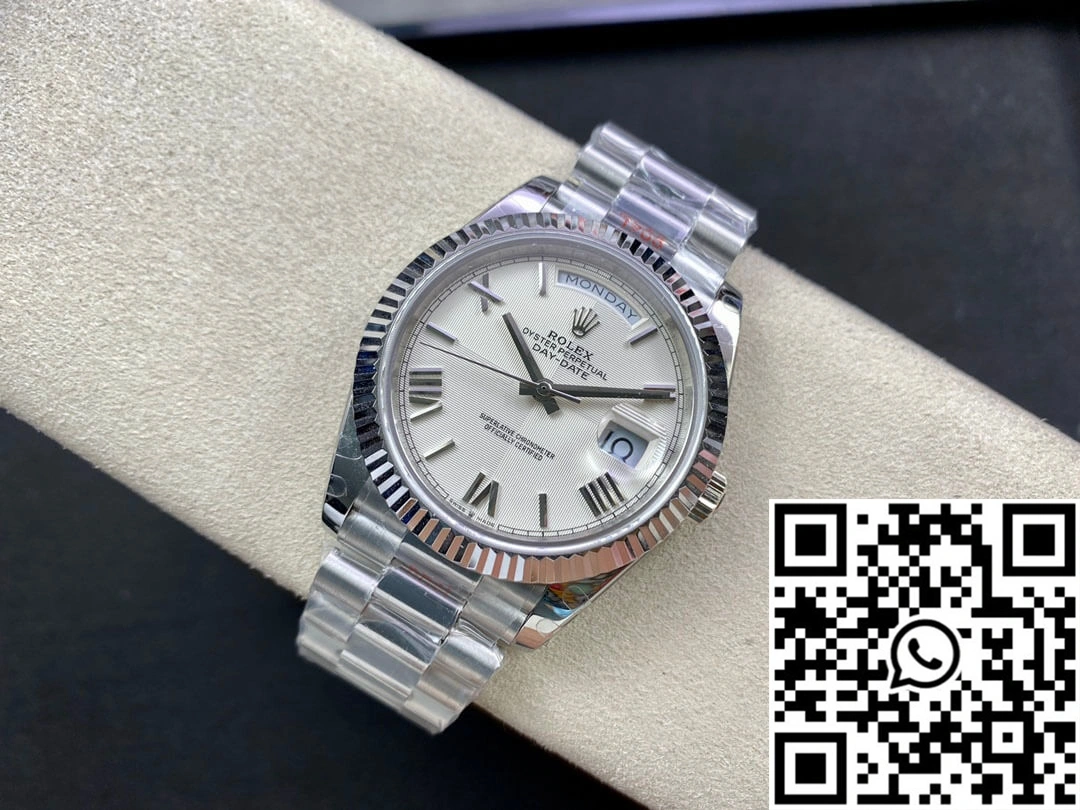 Rolex Day Date 228239-83419 EW Factory Silver Dial Snug 985