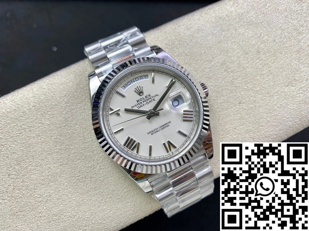 Rolex Day Date 228239-83419 EW Factory Silver Dial Snug 985