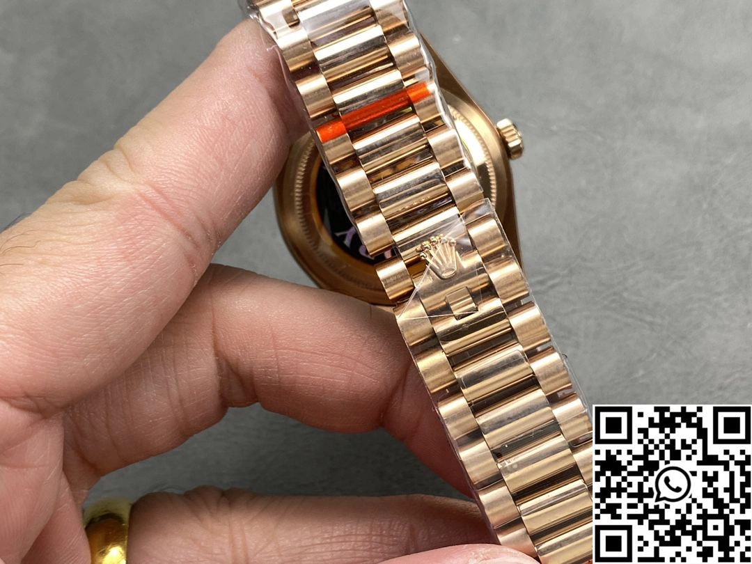 Flexible Rolex Day Date 36mm M128235-0085 QF Factory v5 Tungsten Steel Rose Gold Blue Dial 943