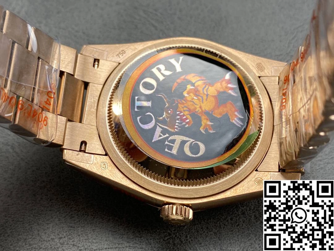 Flexible Rolex Day Date 36mm M128235-0085 QF Factory v5 Tungsten Steel Rose Gold Blue Dial 943