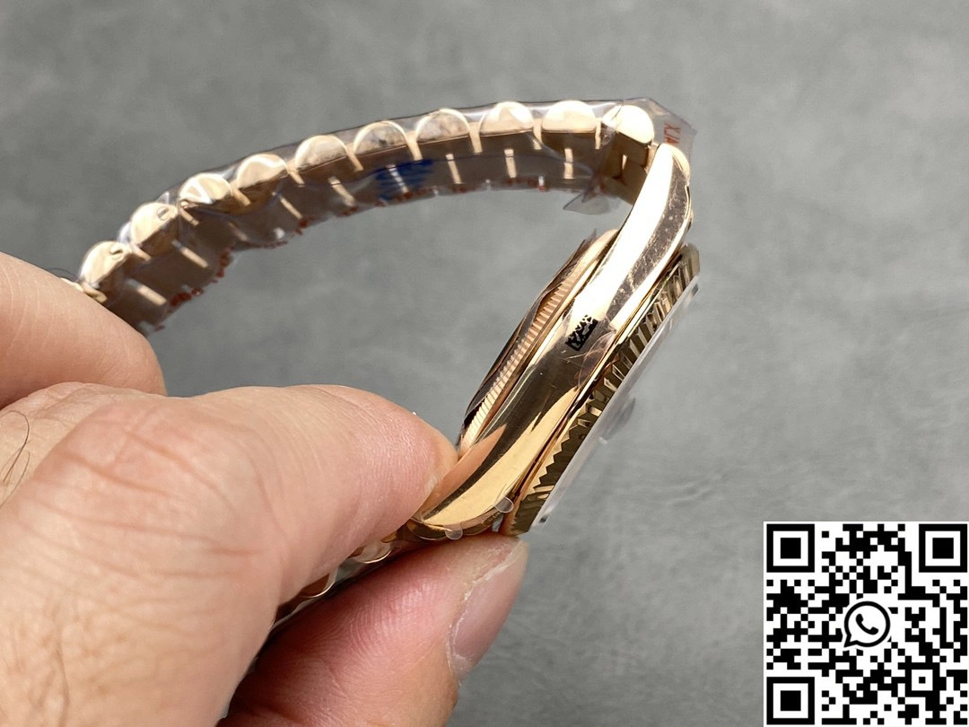 Flexible Rolex Day Date 36mm M128235-0085 QF Factory v5 Tungsten Steel Rose Gold Blue Dial 943