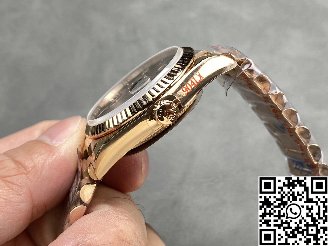 StreetReady Rolex Day Date 36mm M128235 QF Factory v5 Tungsten Steel Rose Gold Chocalate Dial 961