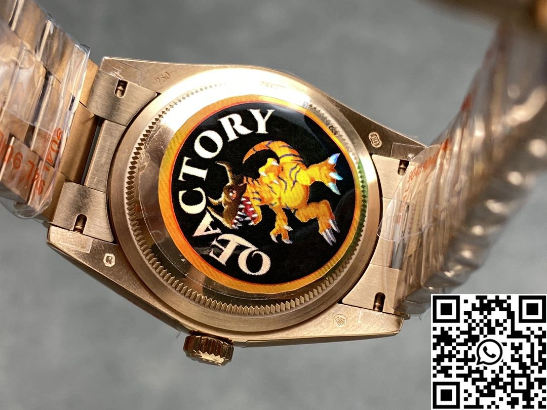 Rolex Day Date 36mm M128235 QF Factory v5 Tungsten Steel Rose Gold White Dial HighPerformance 951
