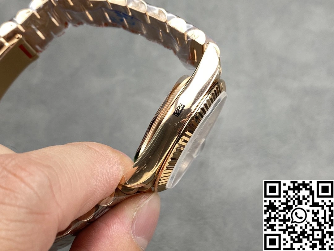 Rolex Day Date 36mm M128235 QF Factory v5 Tungsten Steel Rose Gold White Dial HighPerformance 951