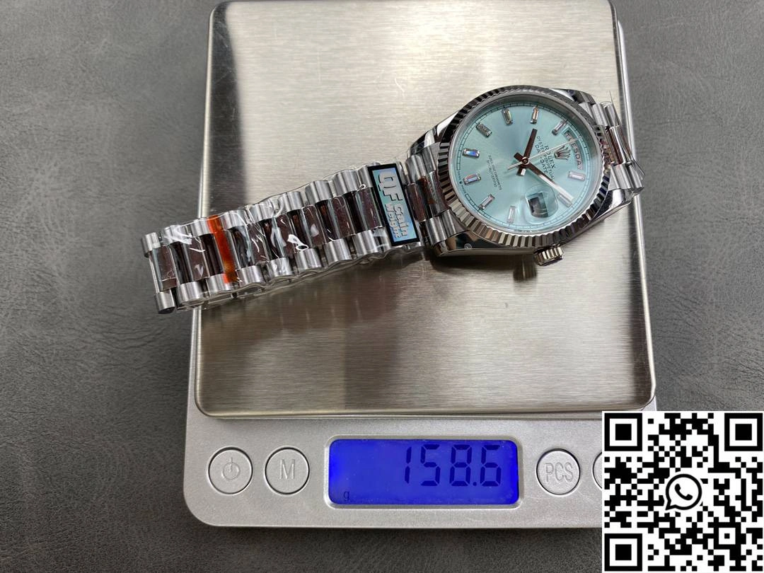 Rolex Day Date 36mm M128236-0009 QF Factory v5 Tungsten Steel Blue Dial Affordable 940