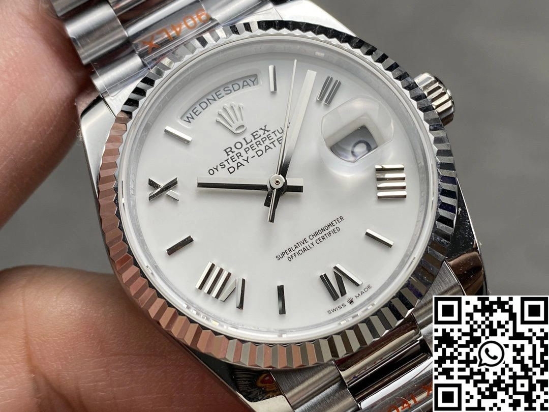 Stylish Rolex Day Date 36mm M128236-0017 QF Factory v5 Tungsten Steel White Dial 925