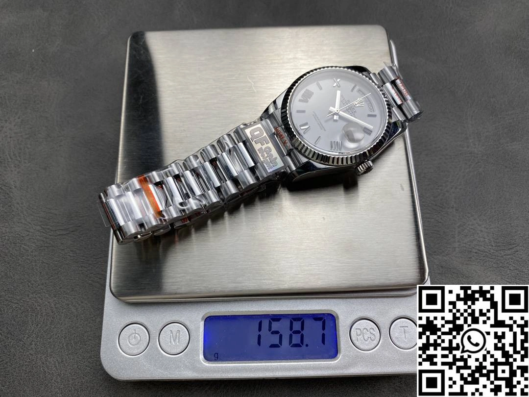 Stylish Rolex Day Date 36mm M128236-0017 QF Factory v5 Tungsten Steel White Dial 925