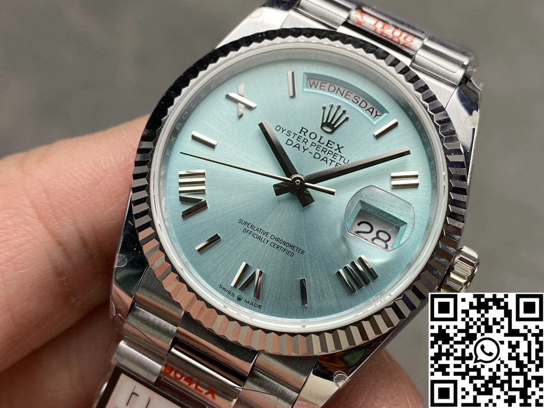 Rolex Day Date 36mm M128236-0018 QF Factory v5 Tungsten Steel White Dial Popular 1011