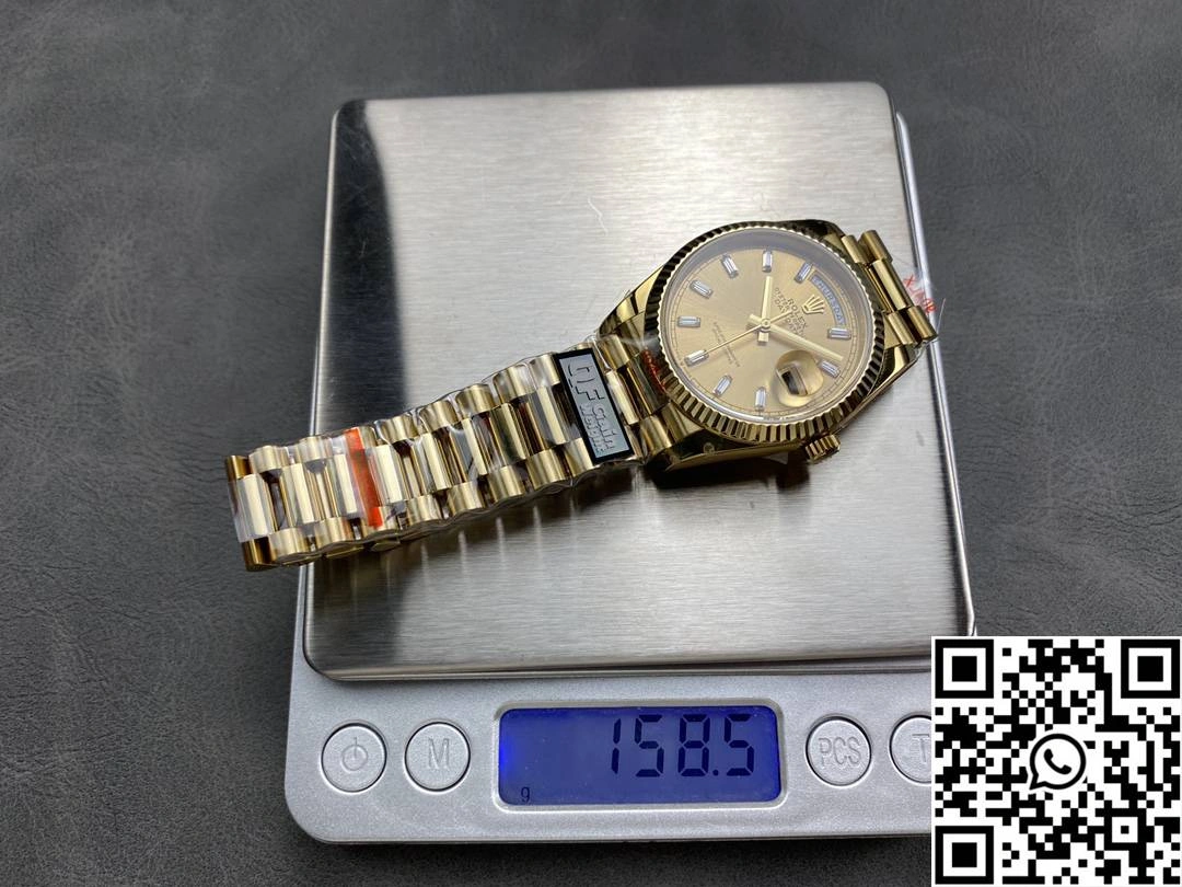 Sophisticated Rolex Day Date 36mm M128238-0045 QF Factory v5 Tungsten Steel Yellow Gold Gold Dial 1007