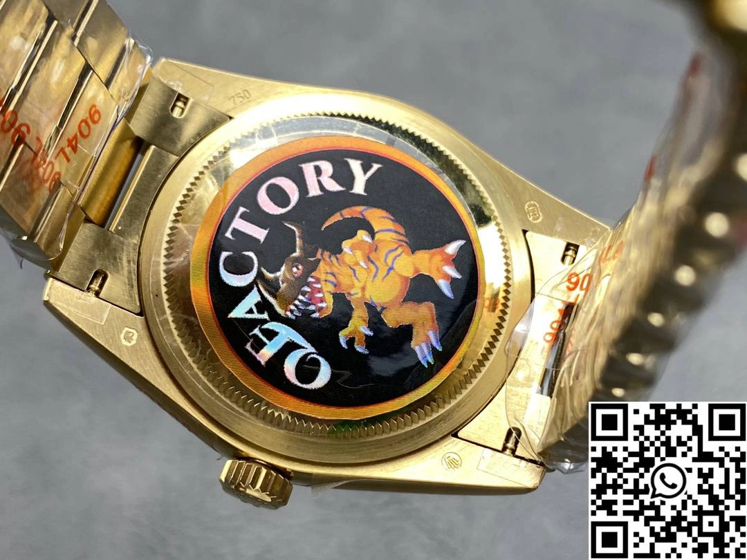 Sophisticated Rolex Day Date 36mm M128238-0045 QF Factory v5 Tungsten Steel Yellow Gold Gold Dial 1007