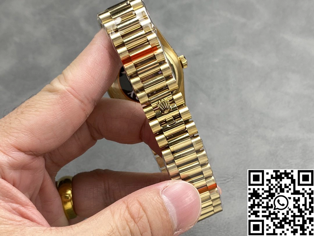 Lightweight Rolex Day Date 36mm M128238-0069 QF Factory v5 Tungsten Steel Yellow Gold Green Dial 922