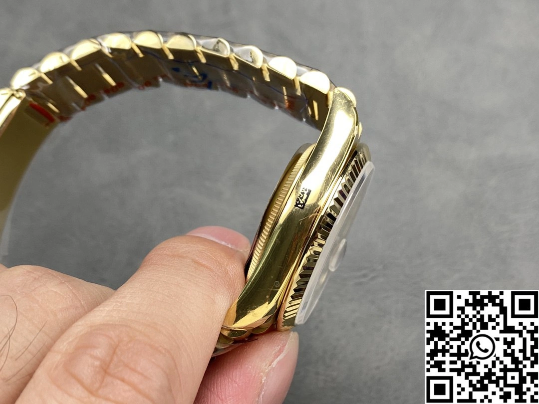 Rolex Day Date 36mm M128238-0113 QF Factory v5 Tungsten Steel Yellow Gold White Dial Resilient 987