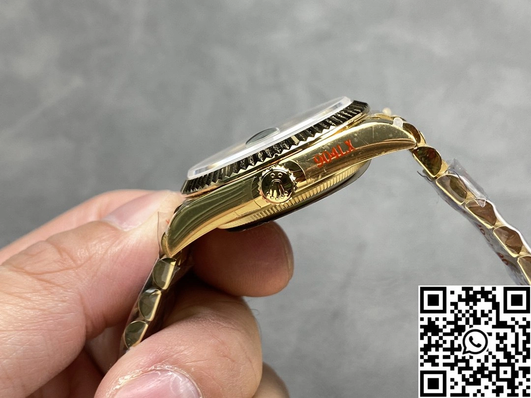 Premium Rolex Day Date 36mm M128238-0118 QF Factory v5 Tungsten Steel Yellow Gold Green Dial 1005