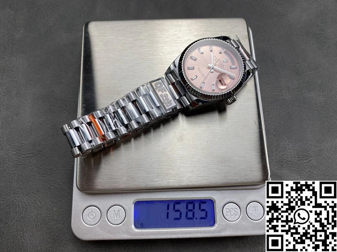 Snug Rolex Day Date 36mm M128239-0071 QF Factory v5 Tungsten Steel Pink Dial 933