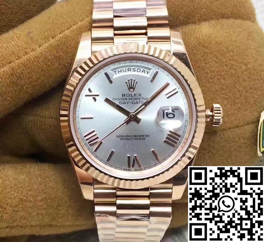 Comfortable Rolex Day-Date 40 228235 Rose Gold 40MM EW Factory Sundust Dial 1026