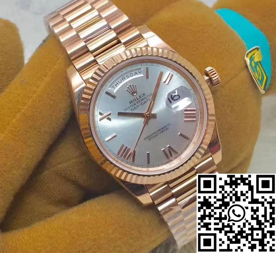 Comfortable Rolex Day-Date 40 228235 Rose Gold 40MM EW Factory Sundust Dial 1026