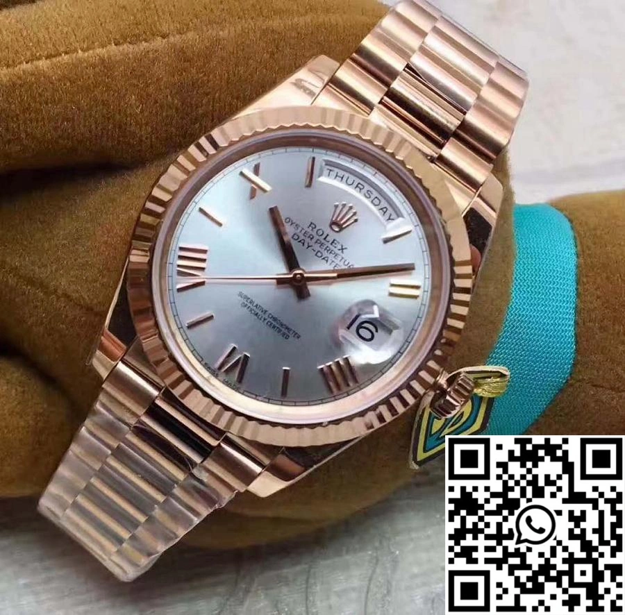 Comfortable Rolex Day-Date 40 228235 Rose Gold 40MM EW Factory Sundust Dial 1026