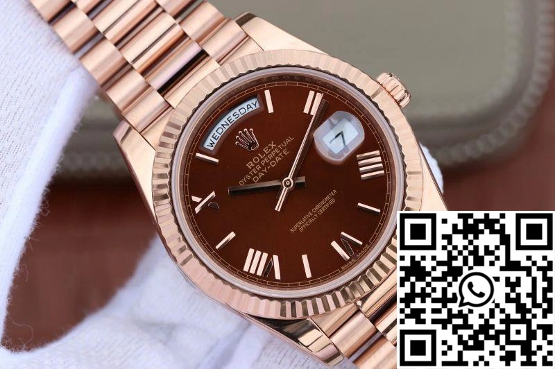 Sporty Rolex Day Date 40mm 228235 EW Factory Brown Dial 916