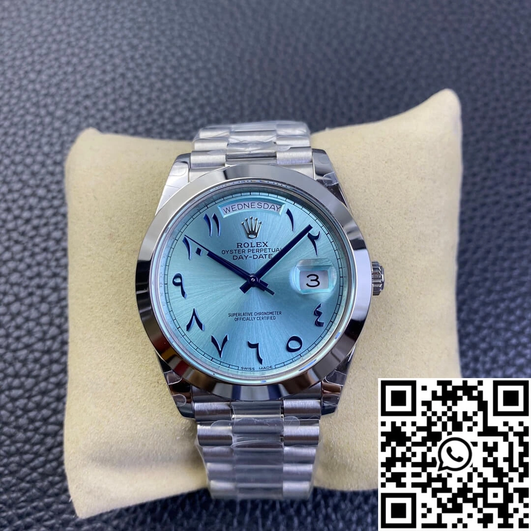 Rolex Day Date BP Factory Middle East Customization Stainless Steel Ice Blue Dial Durable 972